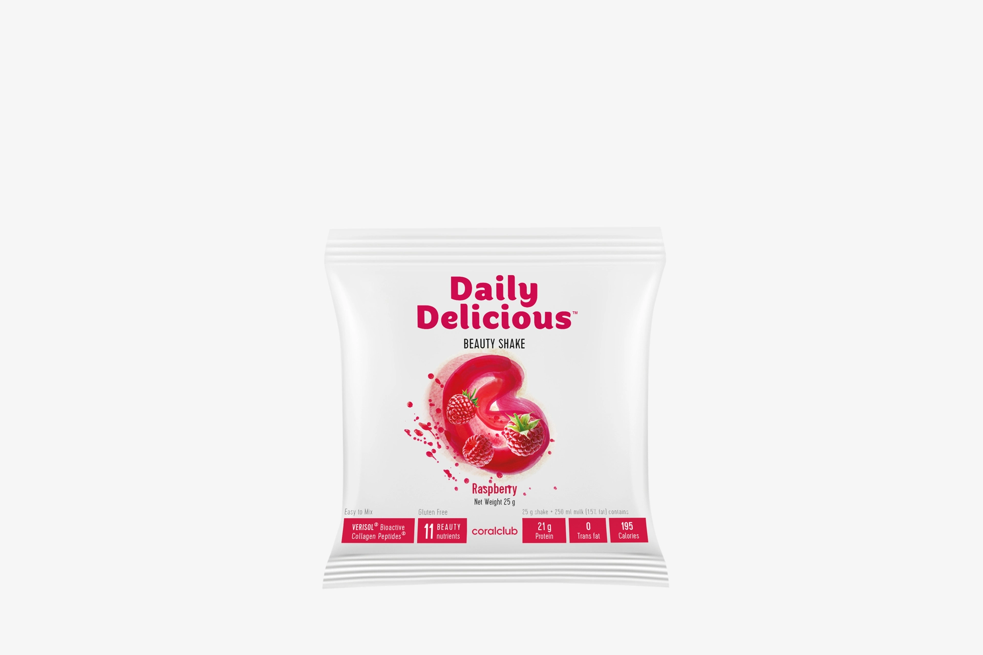 Daily Delicious Beauty Shake s příchutí maliny (213500)