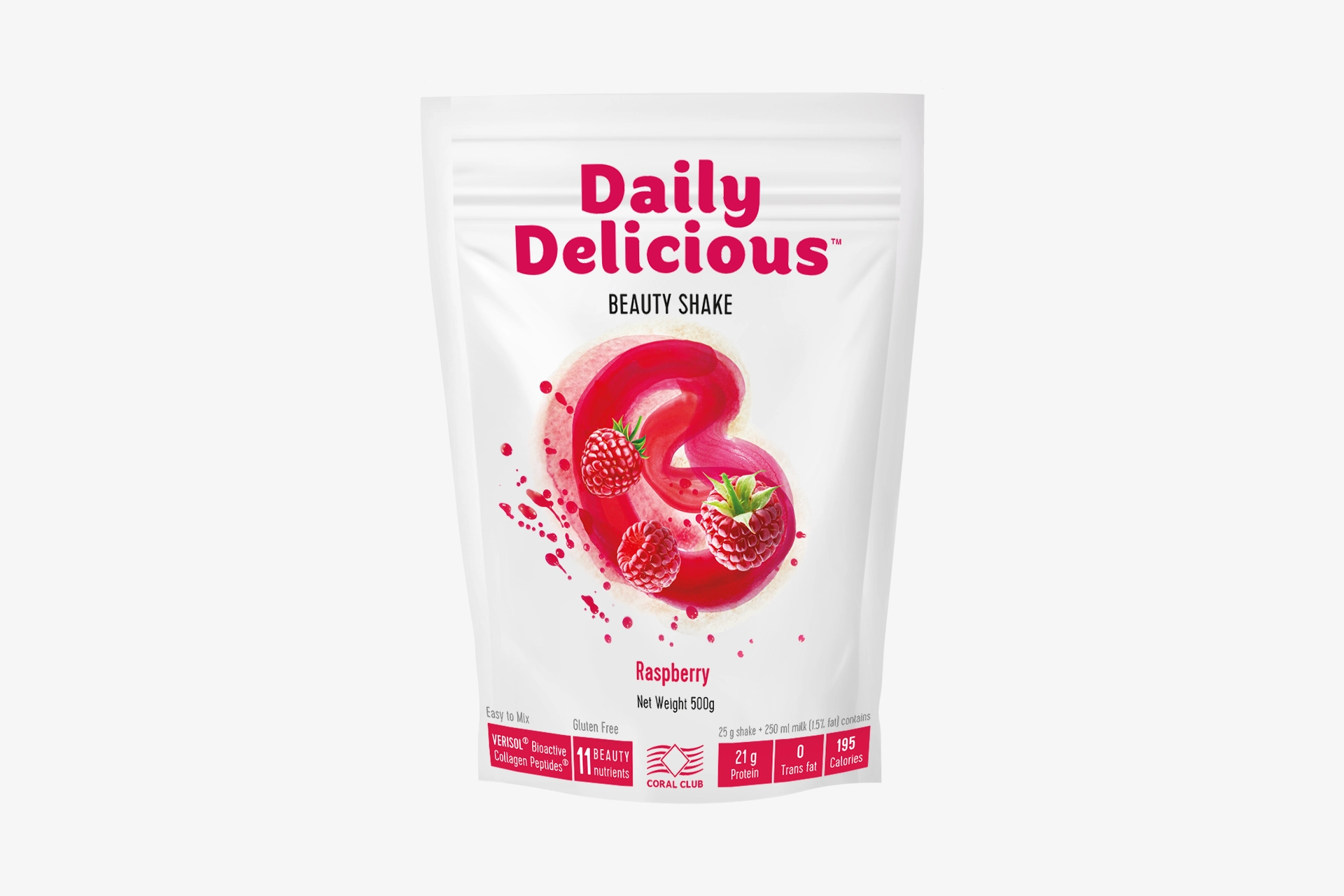 Daily Delicious Beauty Shake s příchutí maliny (211500)
