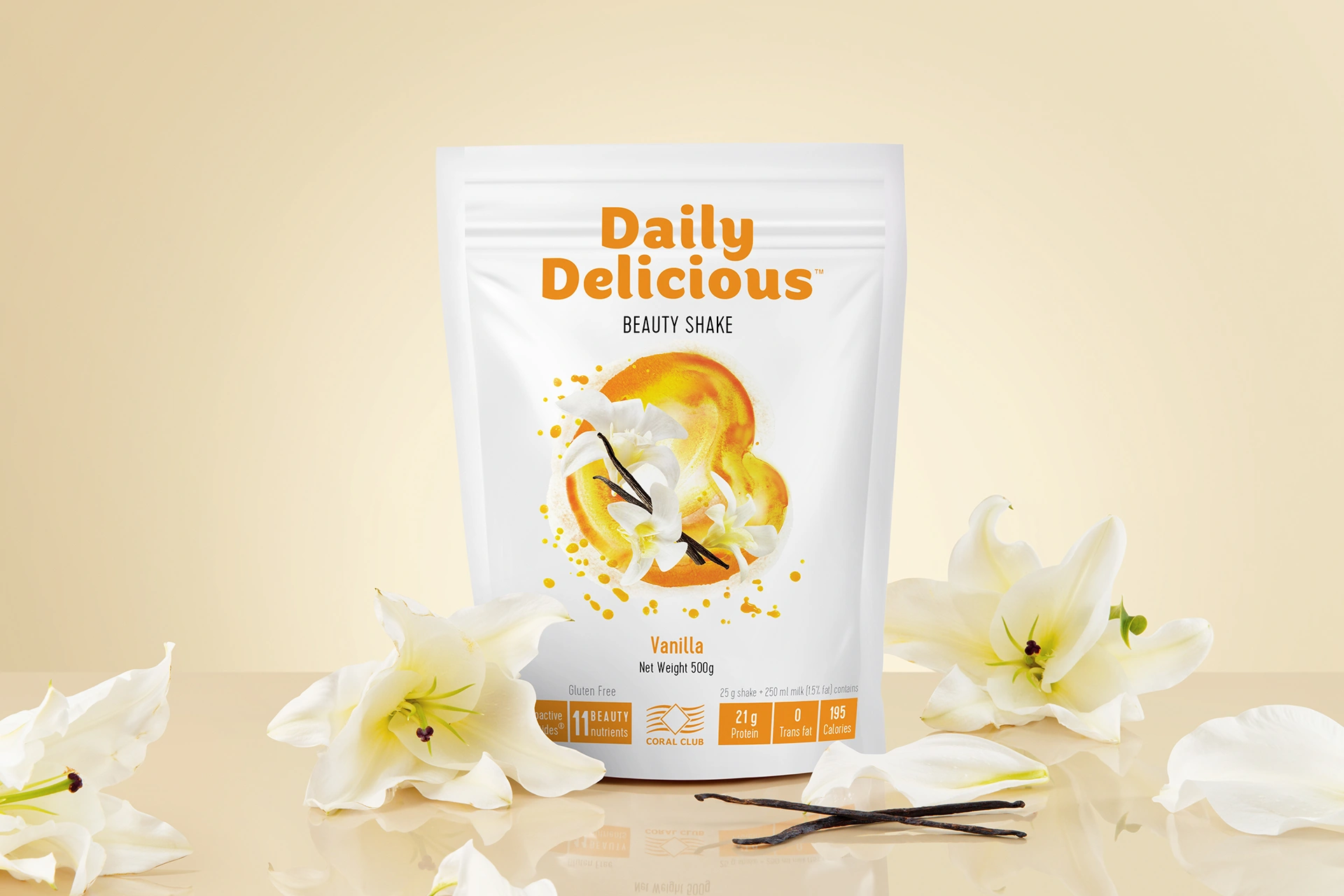 Daily Delicious Beauty Shake s příchutí vanilky (211600)