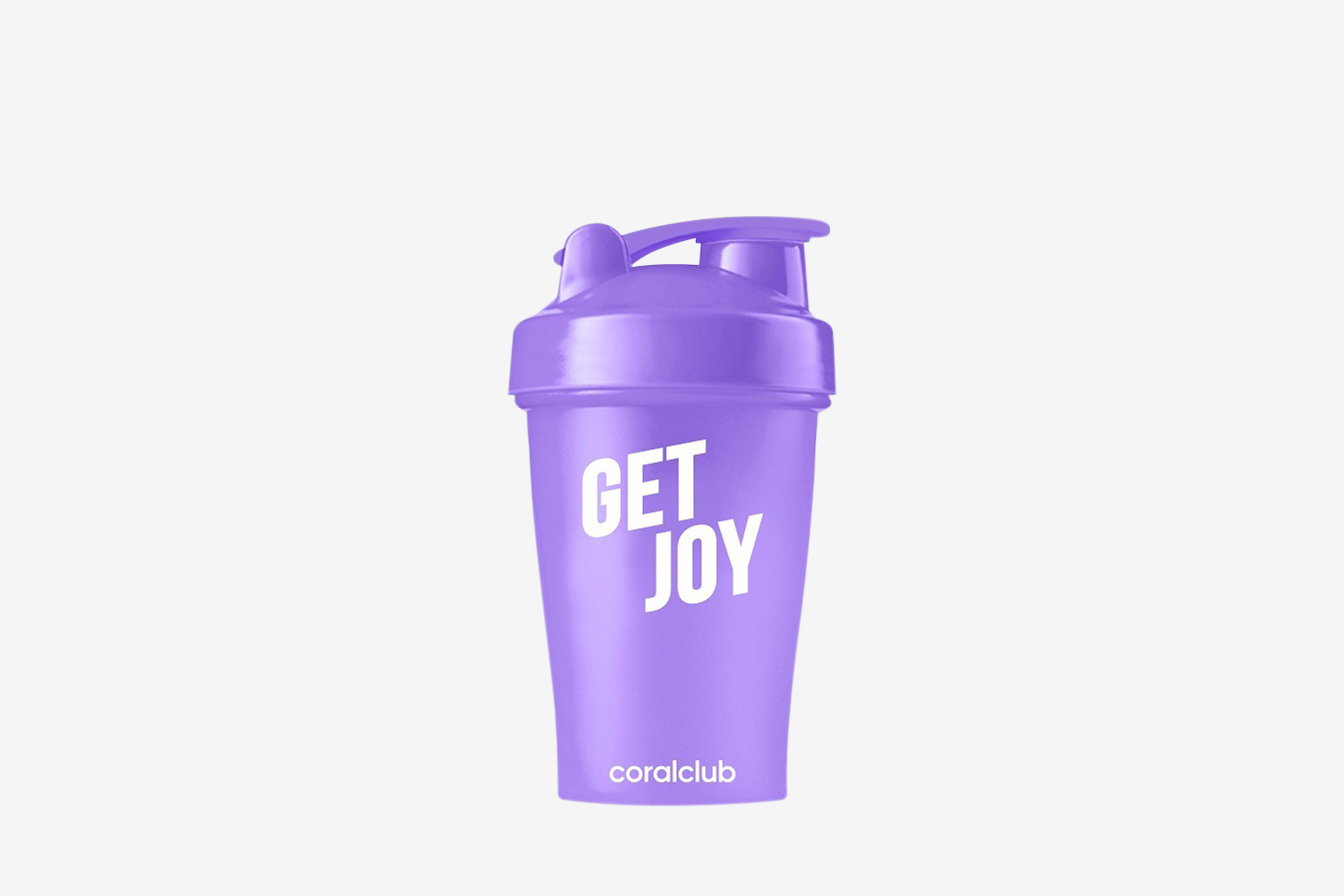 Shaker Coral Club Get joy 400 ml, levandulový