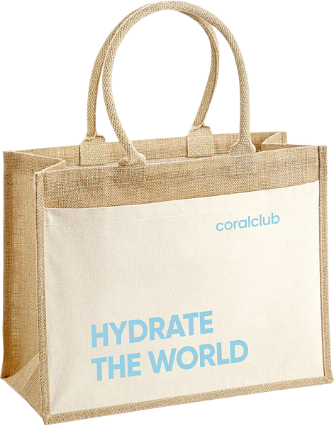 Jutová taška ''Hydrate the world''